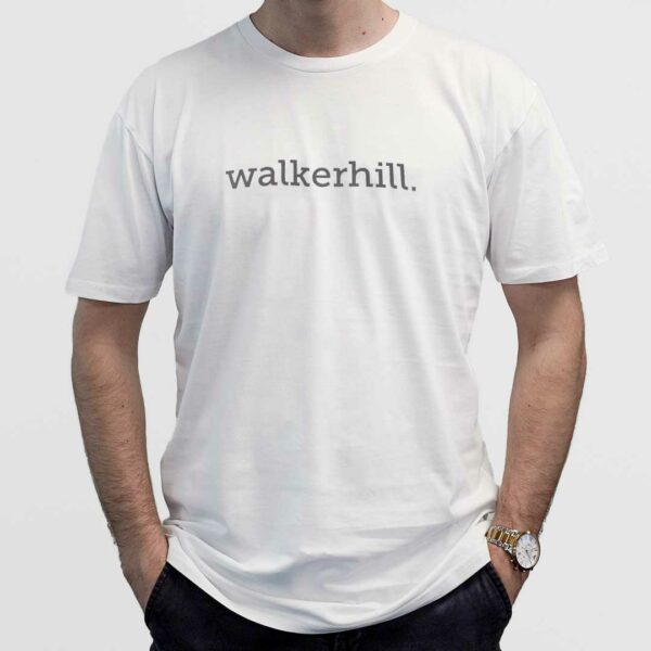 Men's Tee - Solid Colour Straight Logo - White