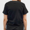 Woman's Tee - Two Colour Straight Logo Black