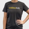 Woman's Tee - Two Colour Straight Logo Charcoal